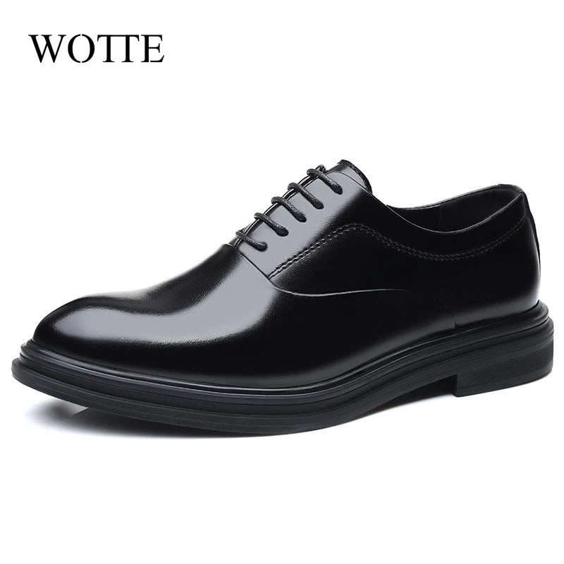 Business Men Formal Shoes Black Leather Shoes Mens Fashion Casual Dress Shoes Classic Italian Formal Oxford Shoe for Men