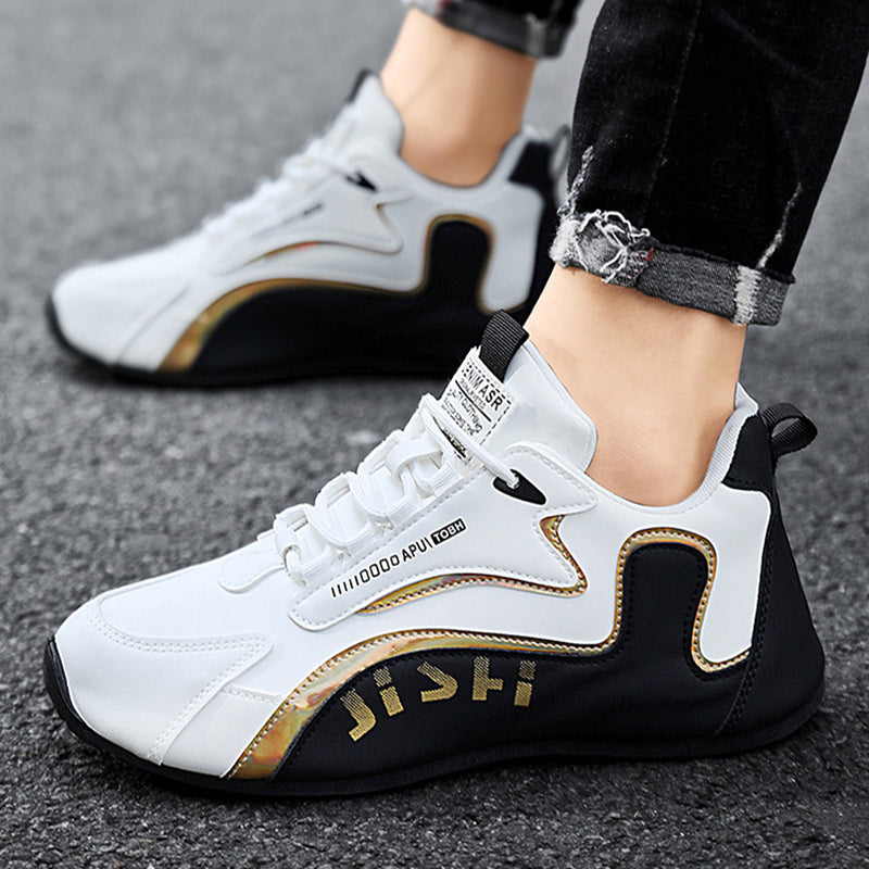 Fashion Colorblock Lace-Up Sneakers for Men Breathable Low-Top Dad Shoes Running Walking Sports Shoes Men Shoe