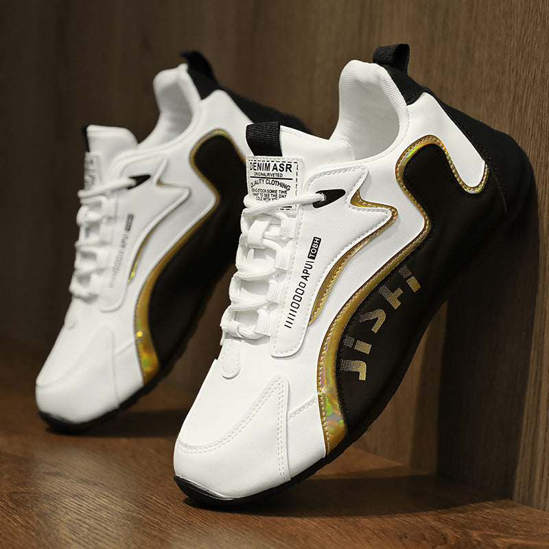 Fashion Colorblock Lace-Up Sneakers for Men Breathable Low-Top Dad Shoes Running Walking Sports Shoes Men Shoe