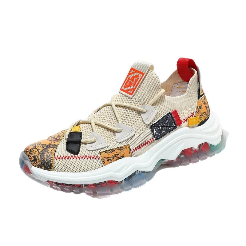 Shoes Men Sneakers Male Casual Breathable Shoes Luxury Shoes Trainer Race Shoes Fashion Loafers Sport Running Elastic Shoes